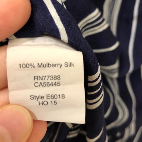 Madewell mulberry silk striped button down tunic - Picture 6 of 6